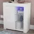 Azura Single Door Sideboard with LED - White