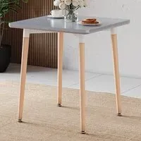 Batley 2-Seater Square Dining Table - Grey, Beech