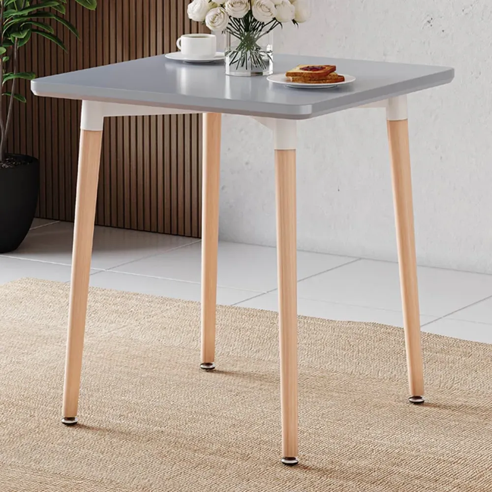 Batley 2-Seater Square Dining Table - Grey, Beech image