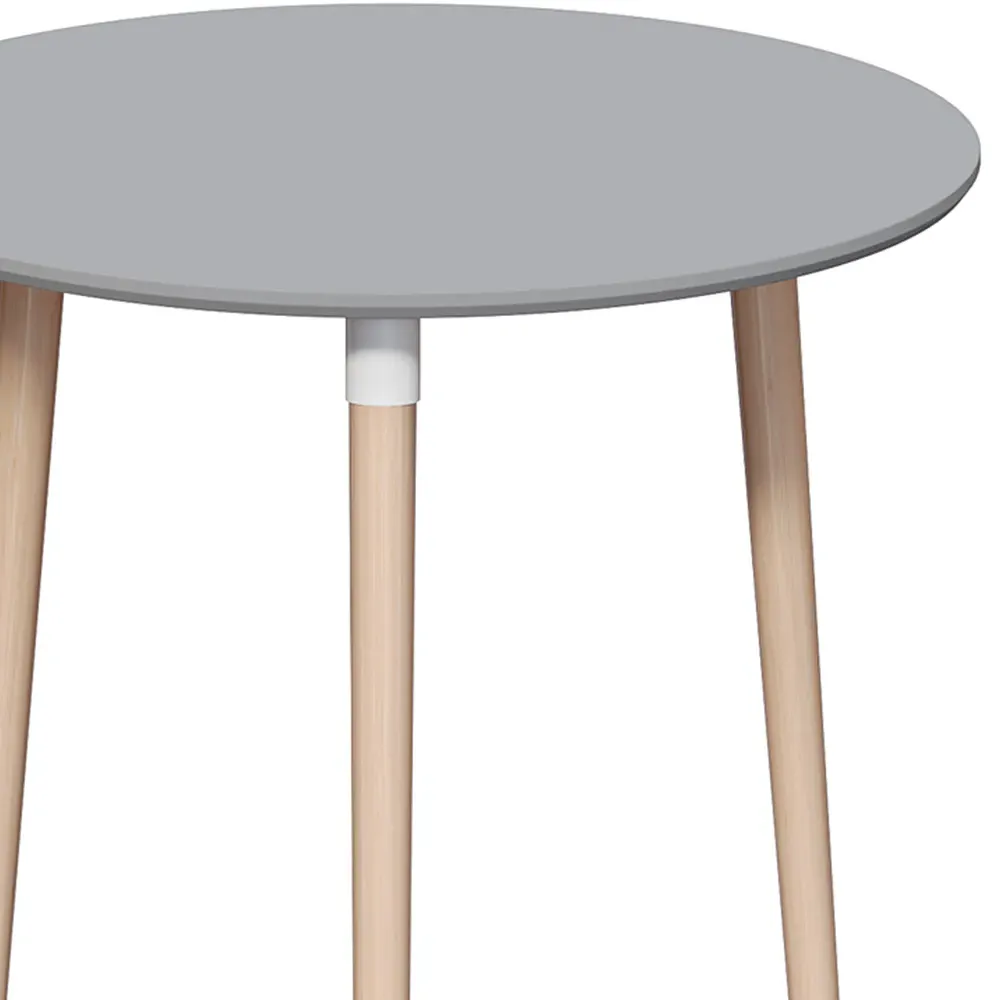 Batley 3 Seater Round Dining Table - Grey, MDF