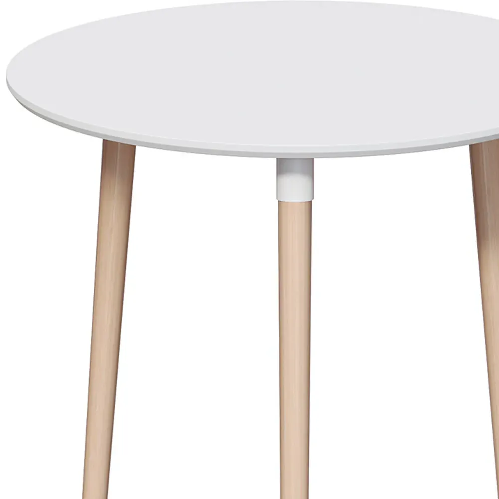 Batley 3 Seater Round Dining Table - White, MDF