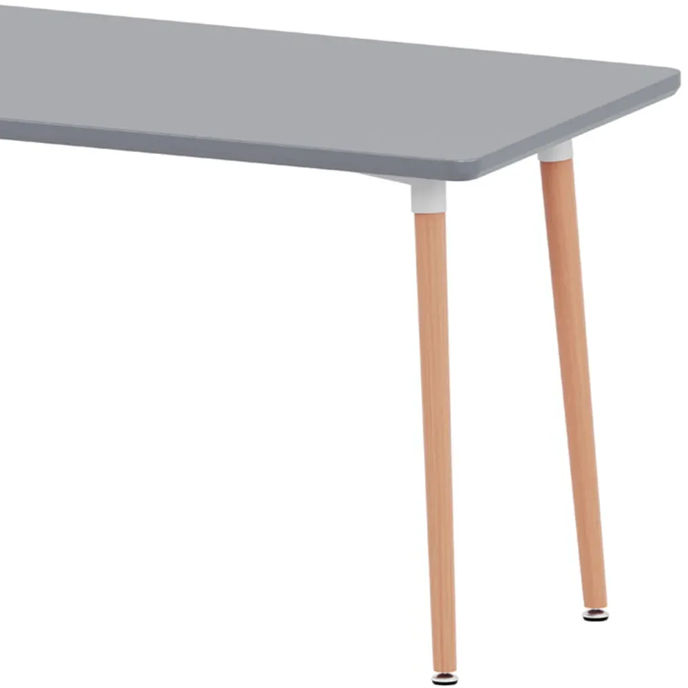 Batley 4 Seater Dining Table - Grey, Beech Wood