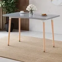 Batley 4 Seater Dining Table - Grey, Beech Wood