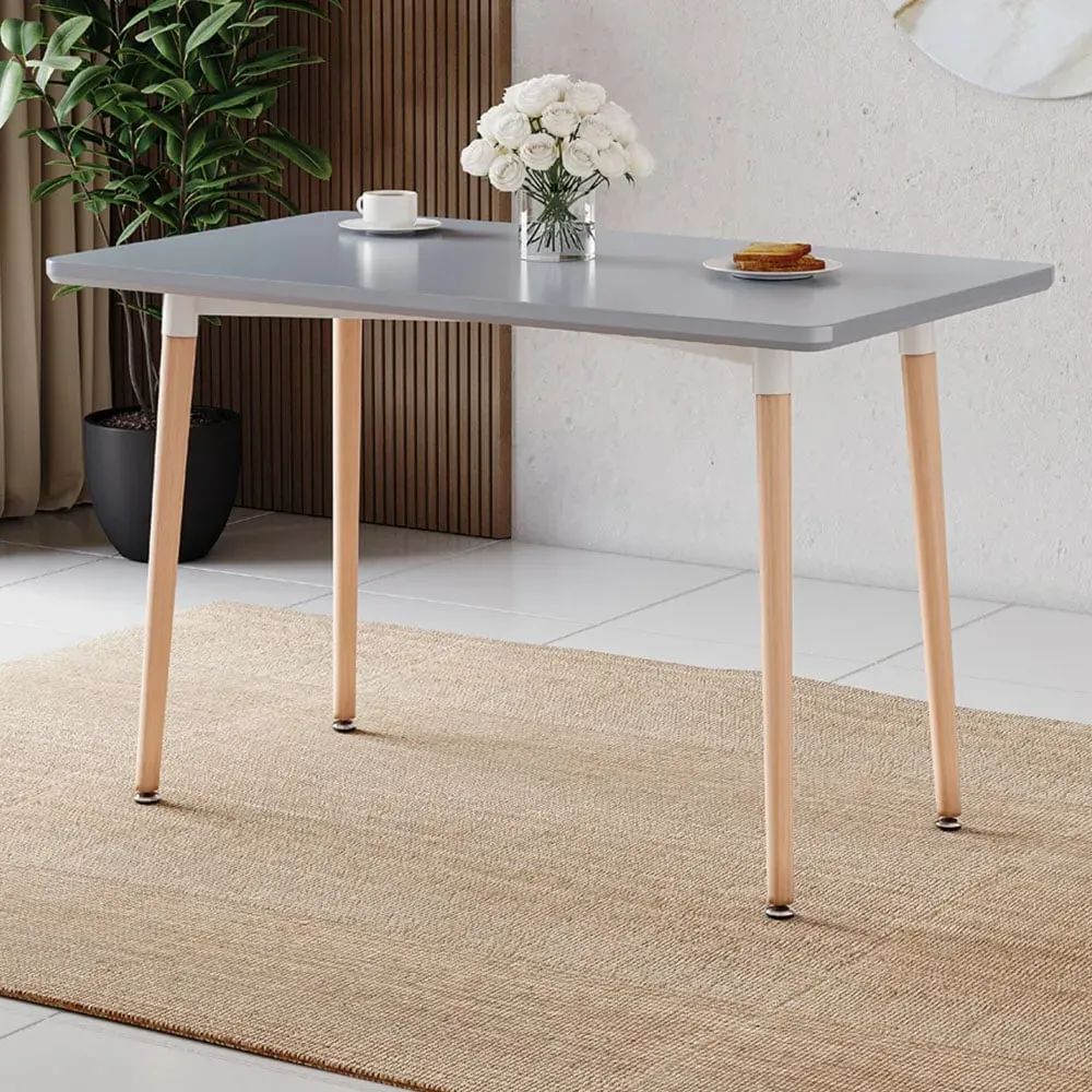 Batley 4 Seater Dining Table - Grey, Beech Wood image