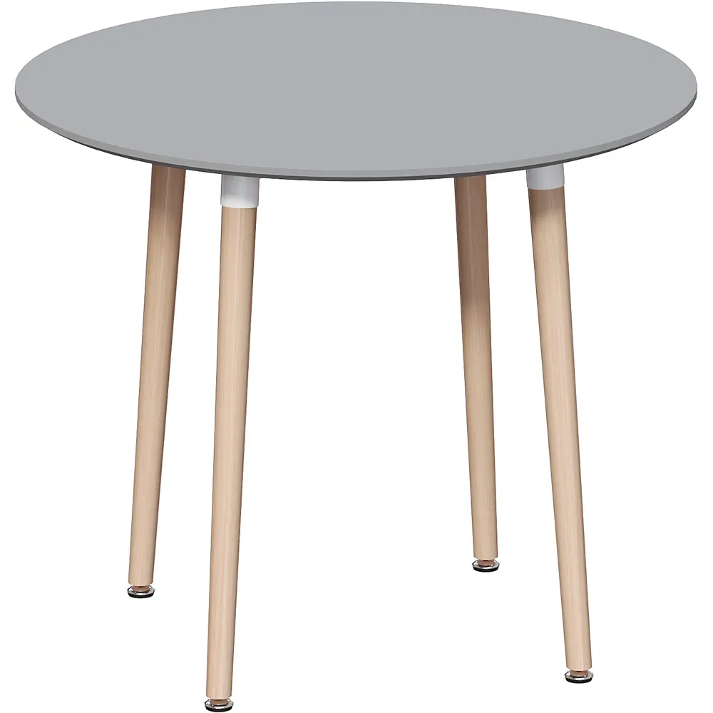 Batley 4 Seater Round Dining Table - Grey, MDF