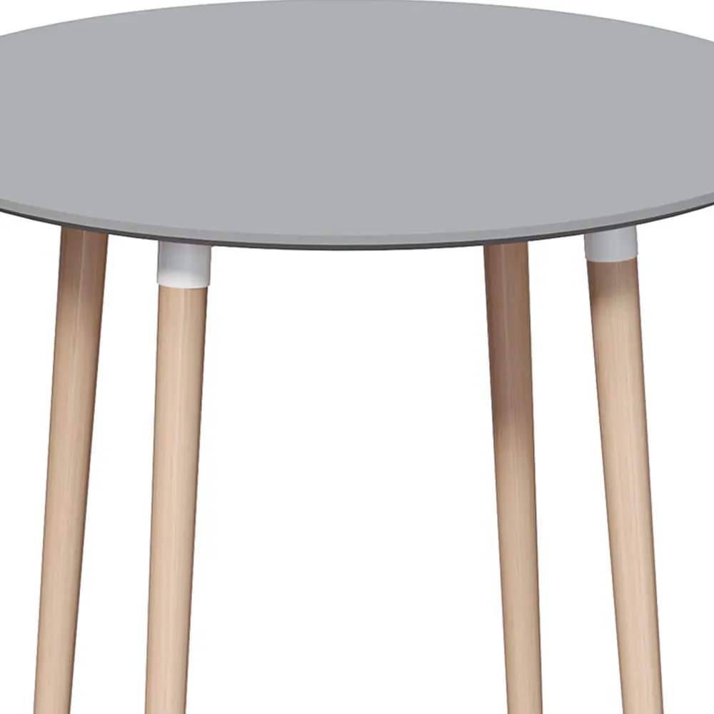 Batley 4 Seater Round Dining Table - Grey, MDF