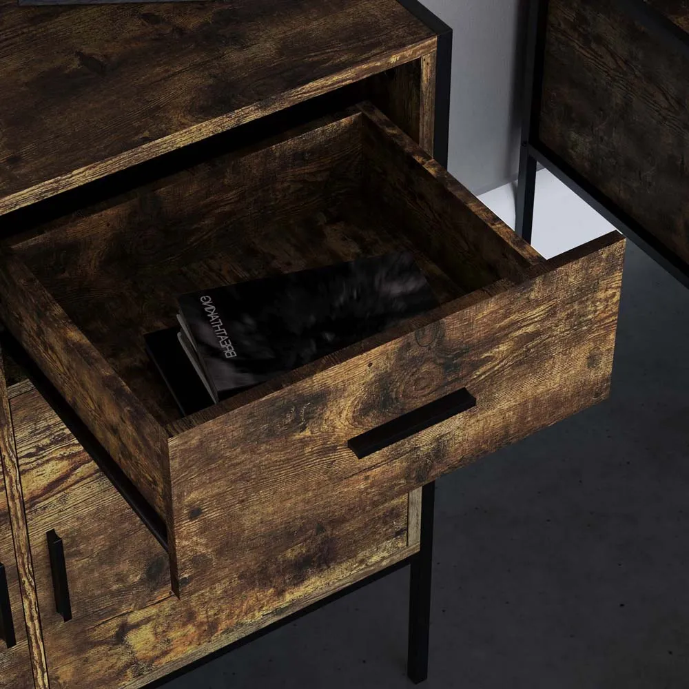 Brooklyn 2 Door 2 Drawer Sideboard - Brown