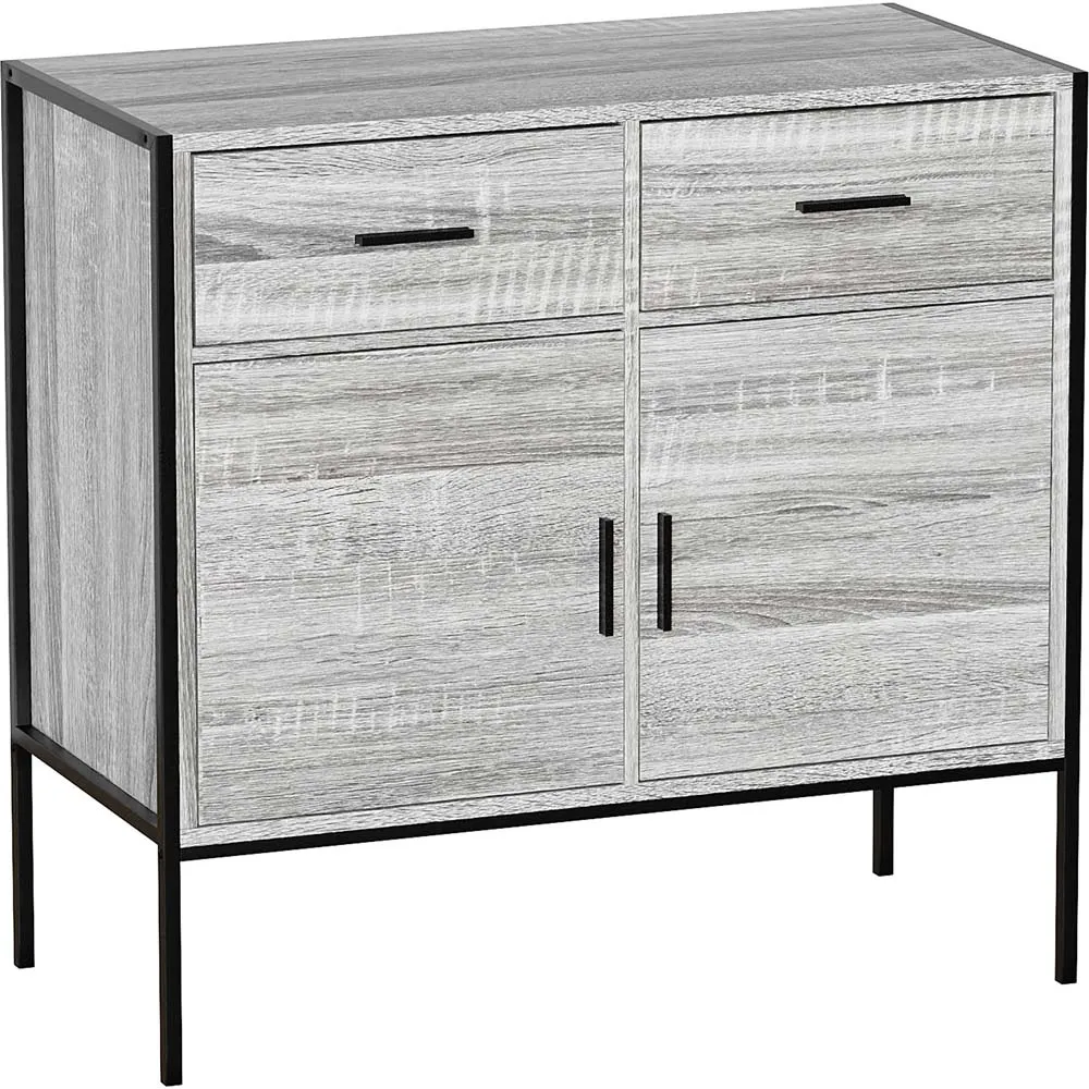 Brooklyn 2 Door 2 Drawer Sideboard - Grey