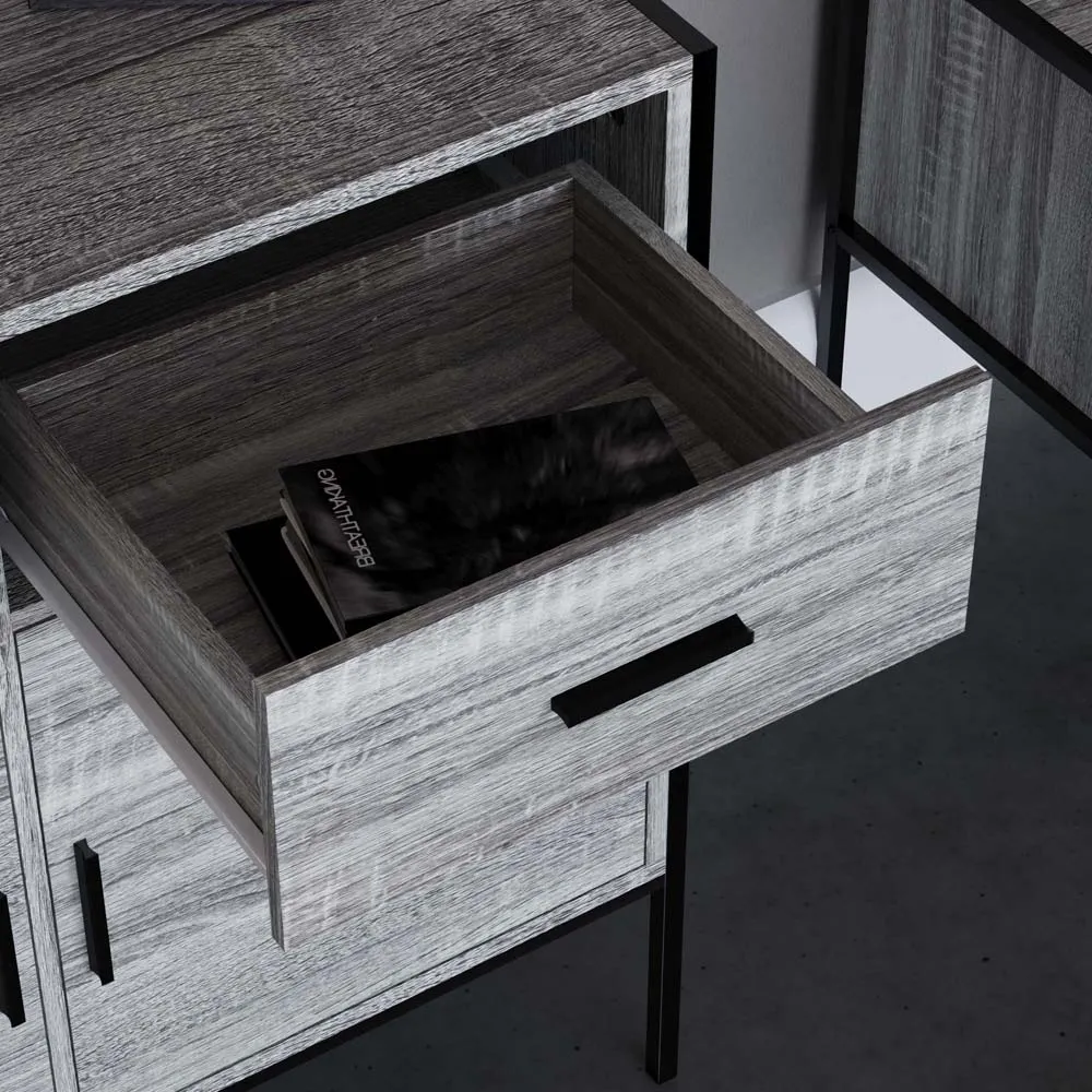 Brooklyn 2 Door 2 Drawer Sideboard - Grey
