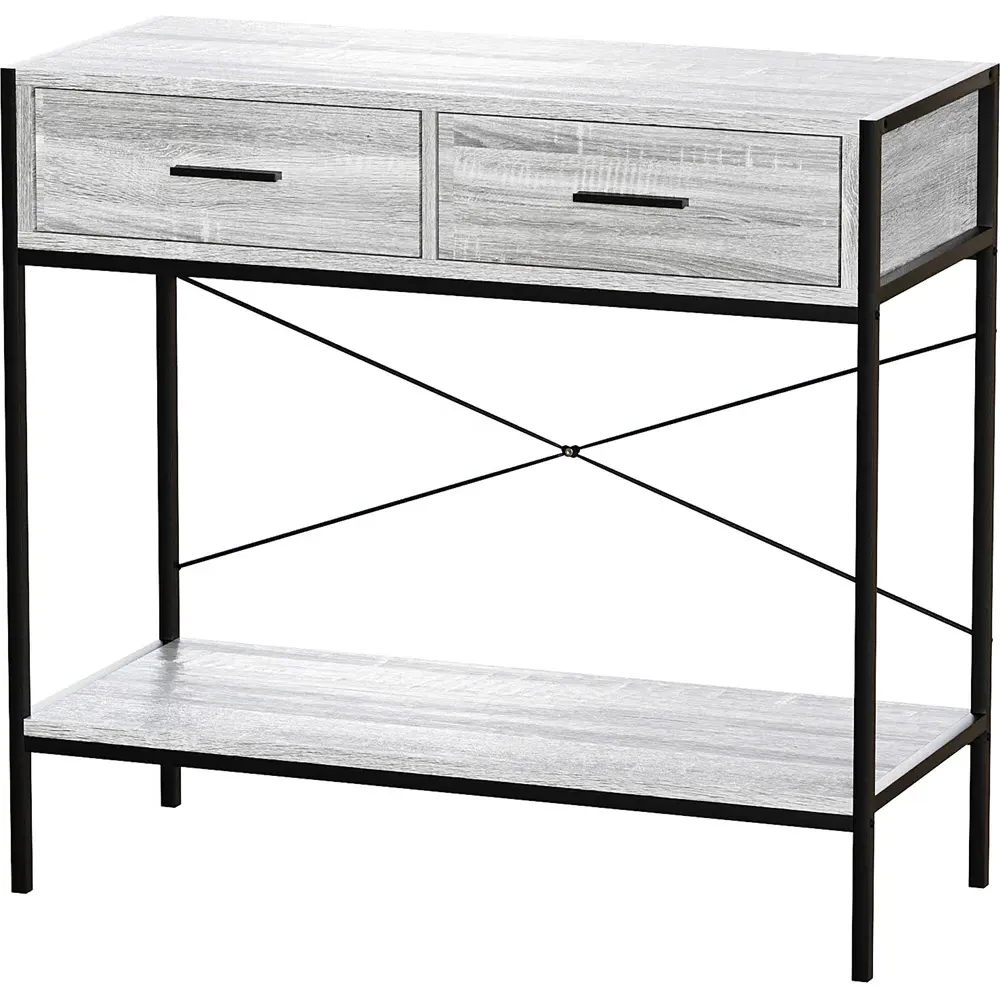 Brooklyn 2 Drawer Console Table - Grey