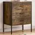 Brooklyn 3 Drawer Chest of Drawers - Brown, Metal