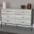 Brooklyn 6 Drawer Chest of Drawers - Grey, Metal