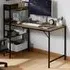 Brooklyn Computer Desk with 3 Shelves - Dark Wood