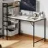 Brooklyn Computer Desk with 3 Shelves - Grey