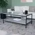 Brooklyn Industrial Coffee Table with Storage - Grey