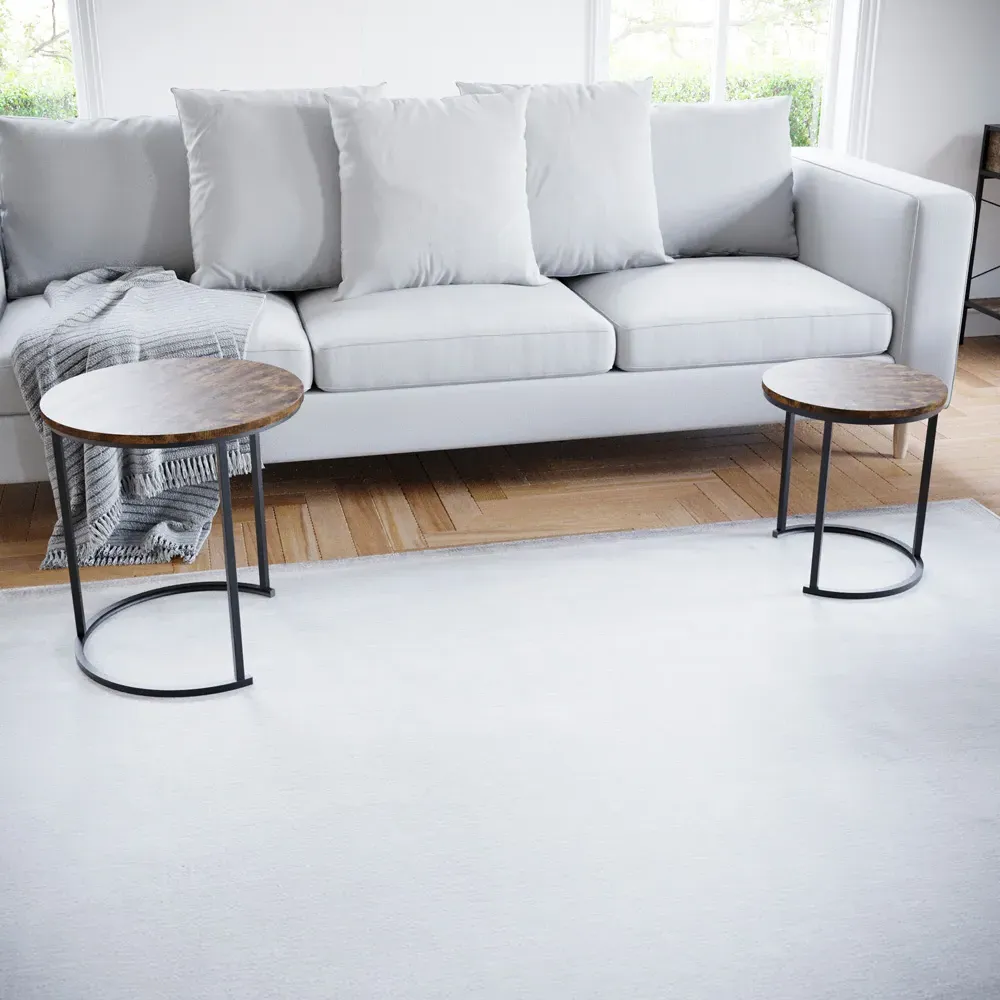 Brooklyn Nest of Tables Set of 2 - Dark Wood