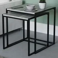 Brooklyn Nest of Tables Set of 2 - Grey