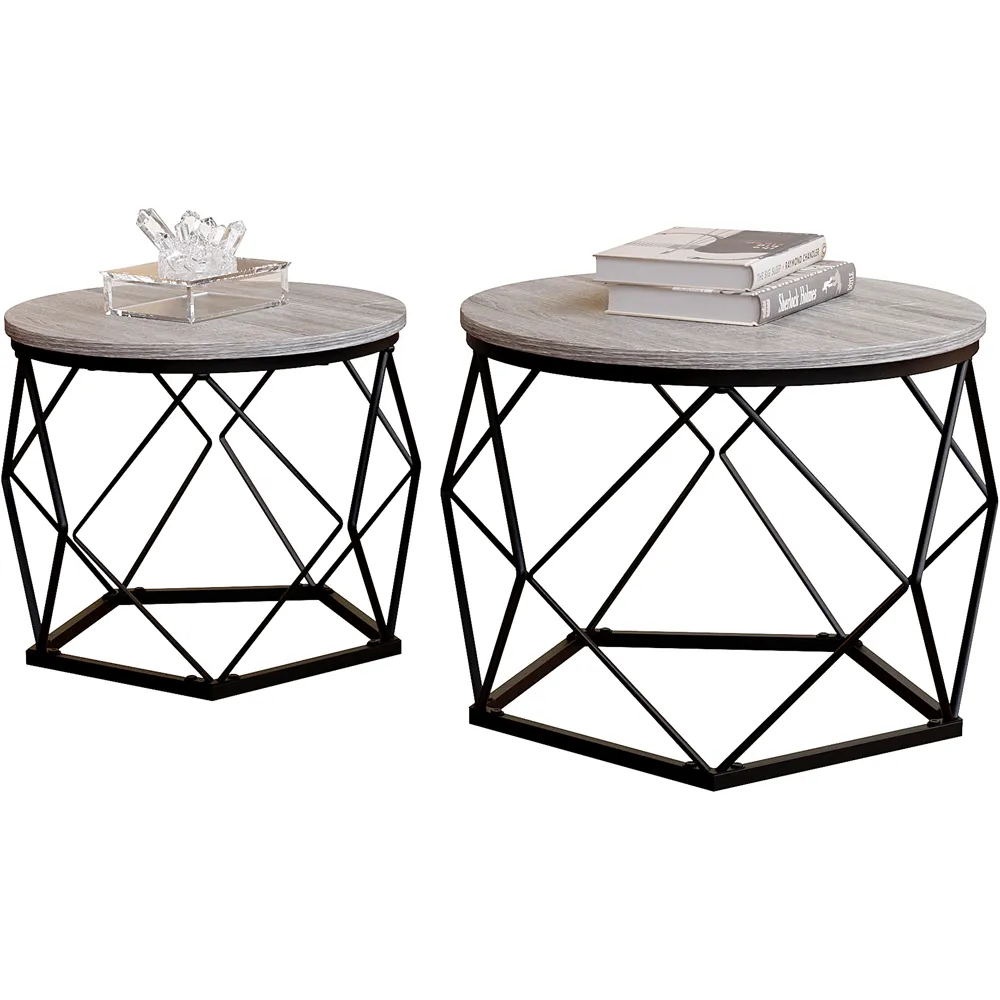 Brooklyn Nest of Tables Set of 2 - Grey