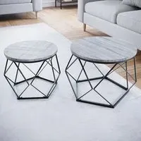Brooklyn Nest of Tables Set of 2 - Grey