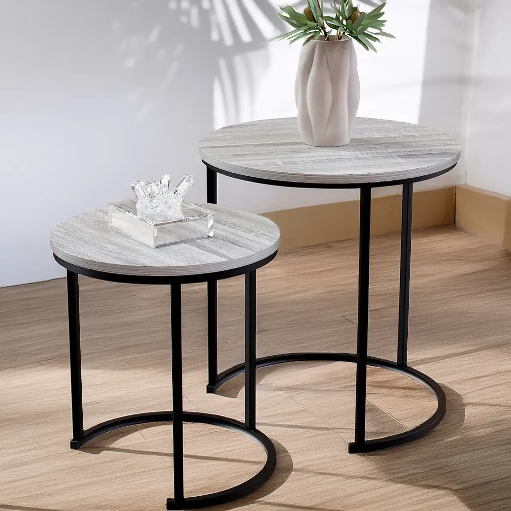 Brooklyn Nest of Tables Set of 2 - Grey