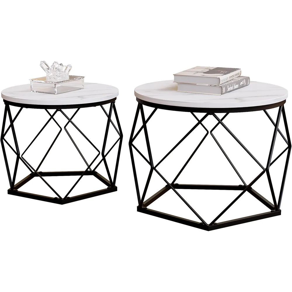 Brooklyn Nest of Tables Set of 2 - Marble