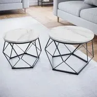 Brooklyn Nest of Tables Set of 2 - Marble