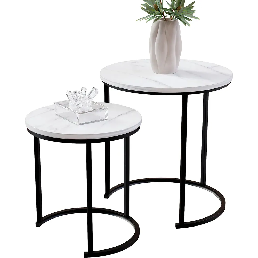 Brooklyn Nest of Tables Set of 2 - Marble