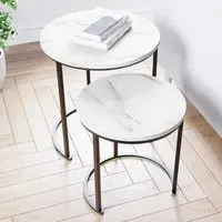 Brooklyn Nest of Tables Set of 2 - Marble