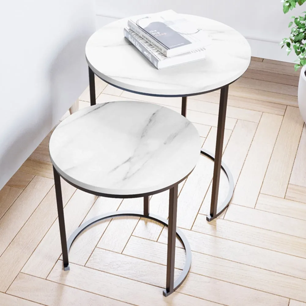 Brooklyn Nest of Tables Set of 2 - Marble
