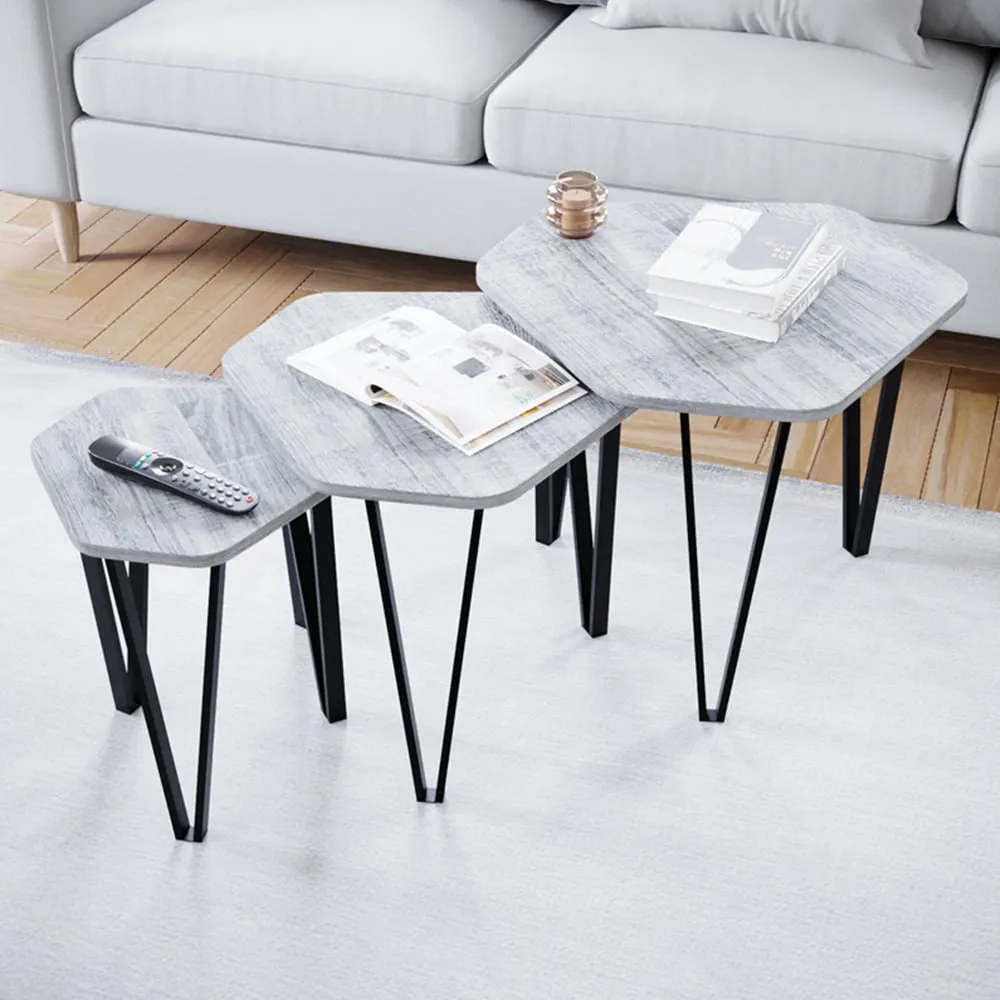 Brooklyn Nest of Tables Set of 3 - Grey image