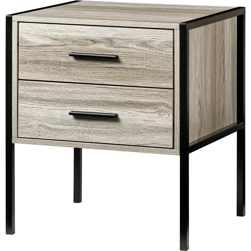 Brooklyn Single Drawer Bedside Table - Grey