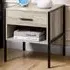 Brooklyn Single Drawer Bedside Table - Grey