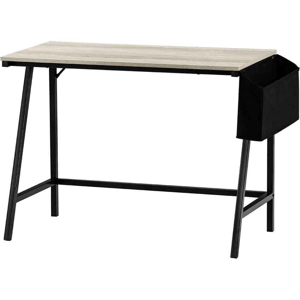 Brooklyn Small Computer Desk with Storage - Grey