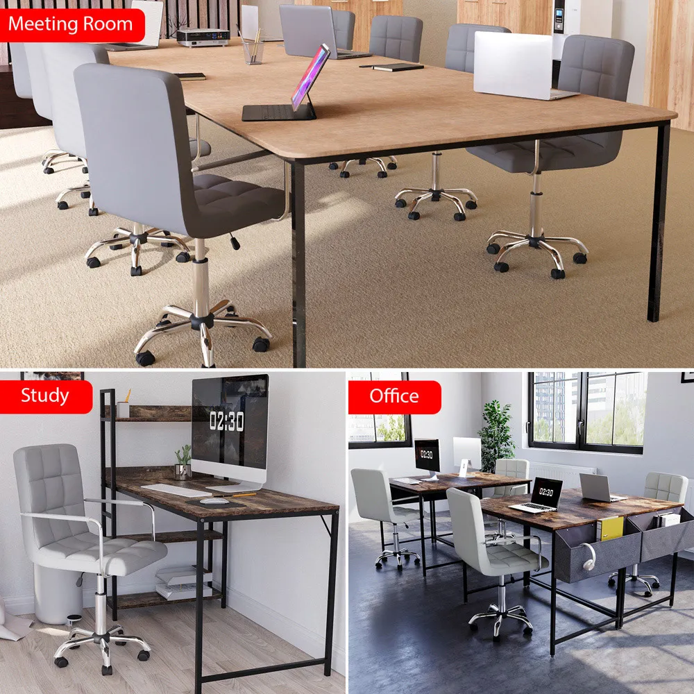 Calbo Adjustable Office Chair - Grey, Faux Leather