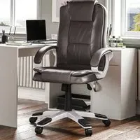 Charlton Office Chair - Brown, PU Leather