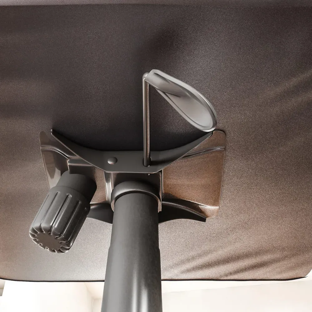 Charlton Swivel Office Chair - Black, PU Leather