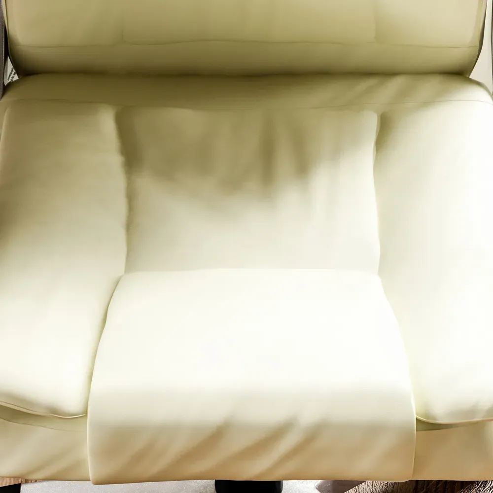 Charlton Swivel Office Chair - Cream, PU Leather