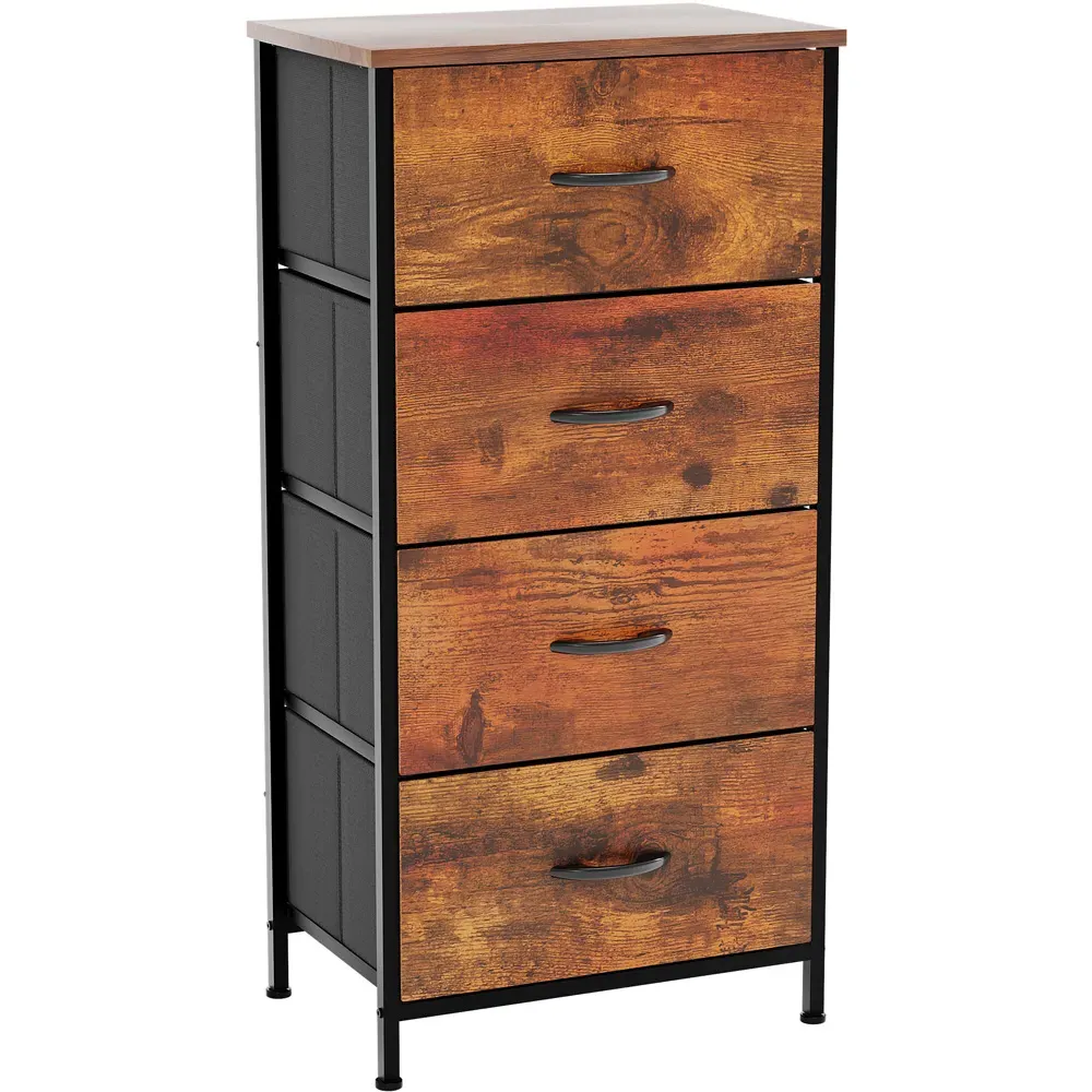 Chorley 4 Drawer Chest of Drawers - Brown, Fabric