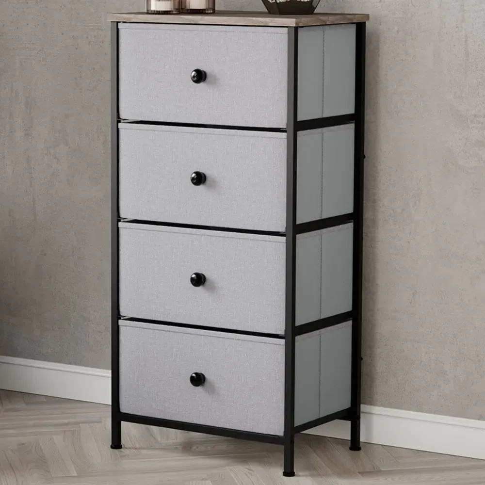 Chorley 4 Drawer Chest of Drawers - Brown, Fabric image