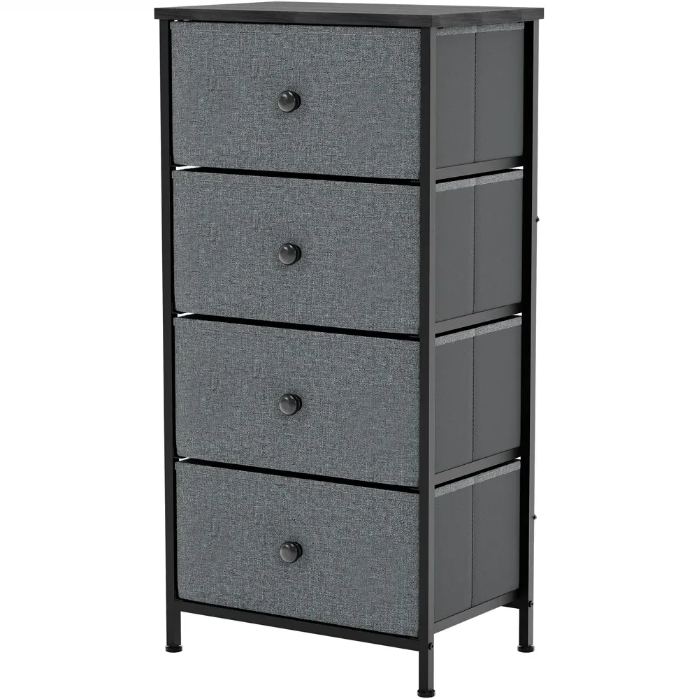 Chorley 4 Drawer Chest of Drawers - Grey, Fabric