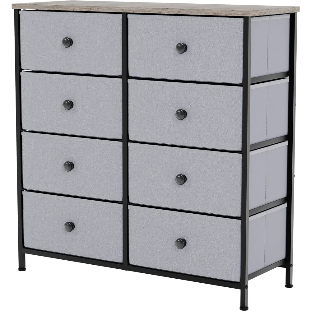 Chorley 8 Drawer Chest of Drawers - Brown, Fabric