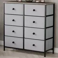 Chorley 8 Drawer Chest of Drawers - Brown, Fabric