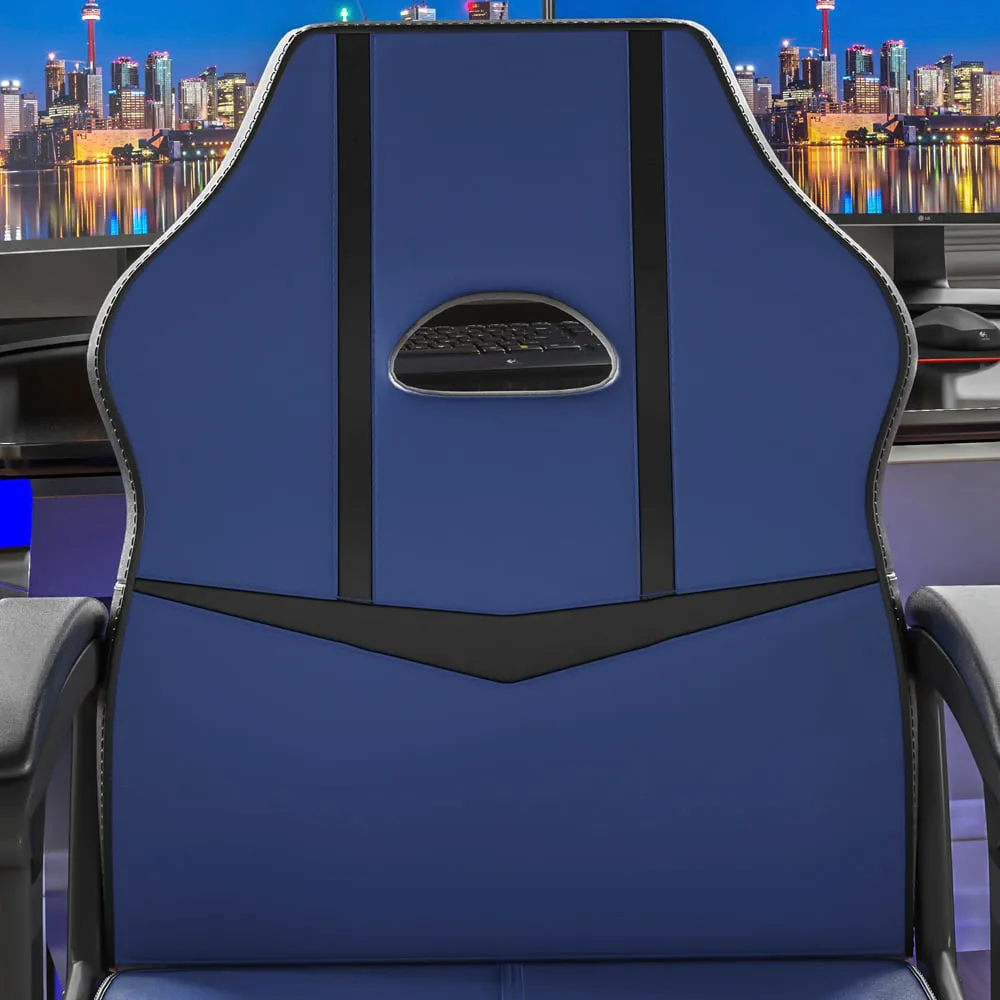 Comet Swivel Gaming Chair with Adjustable Height - Blue