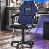 Comet Swivel Gaming Chair with Adjustable Height - Blue