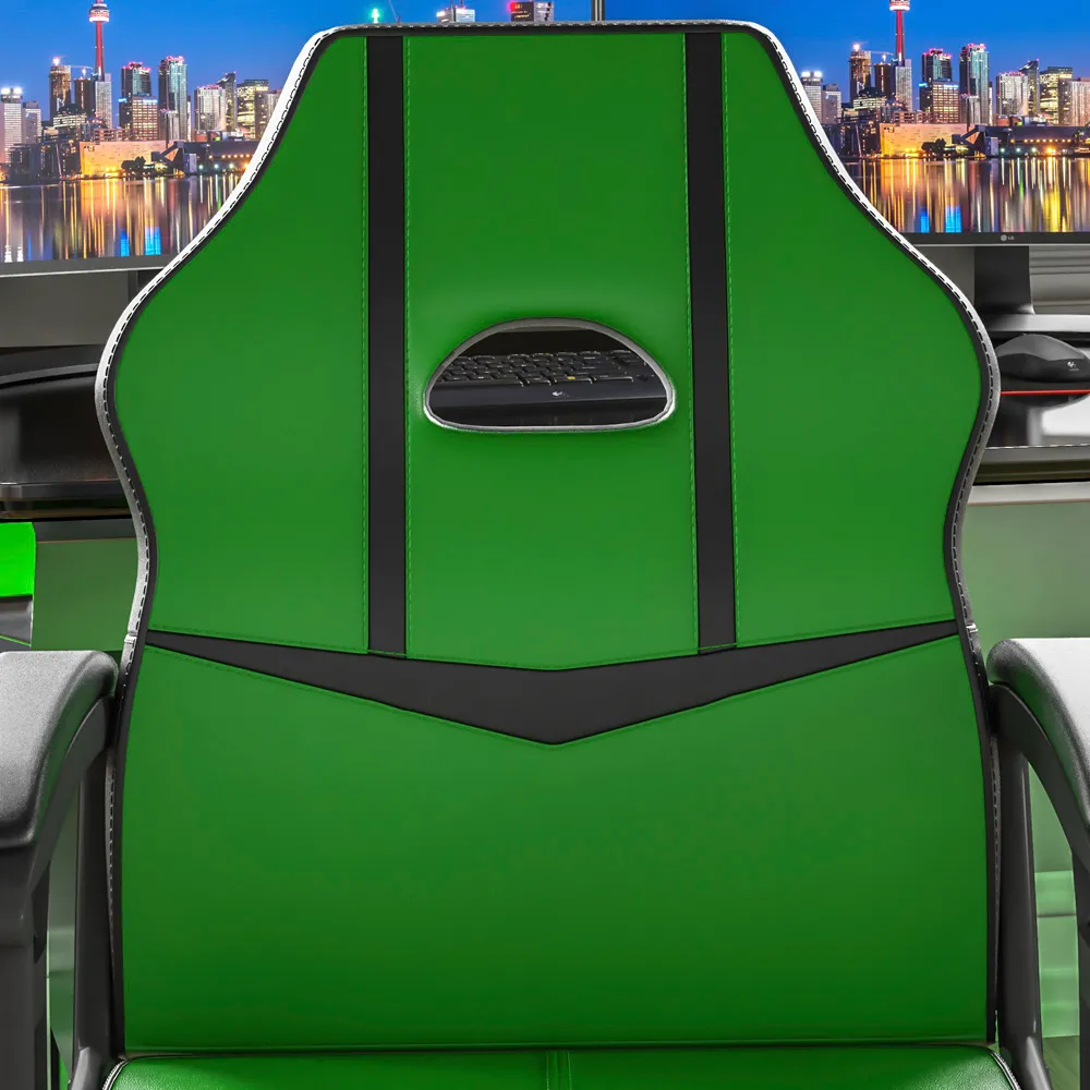 Comet Swivel Gaming Chair with Adjustable Height - Green