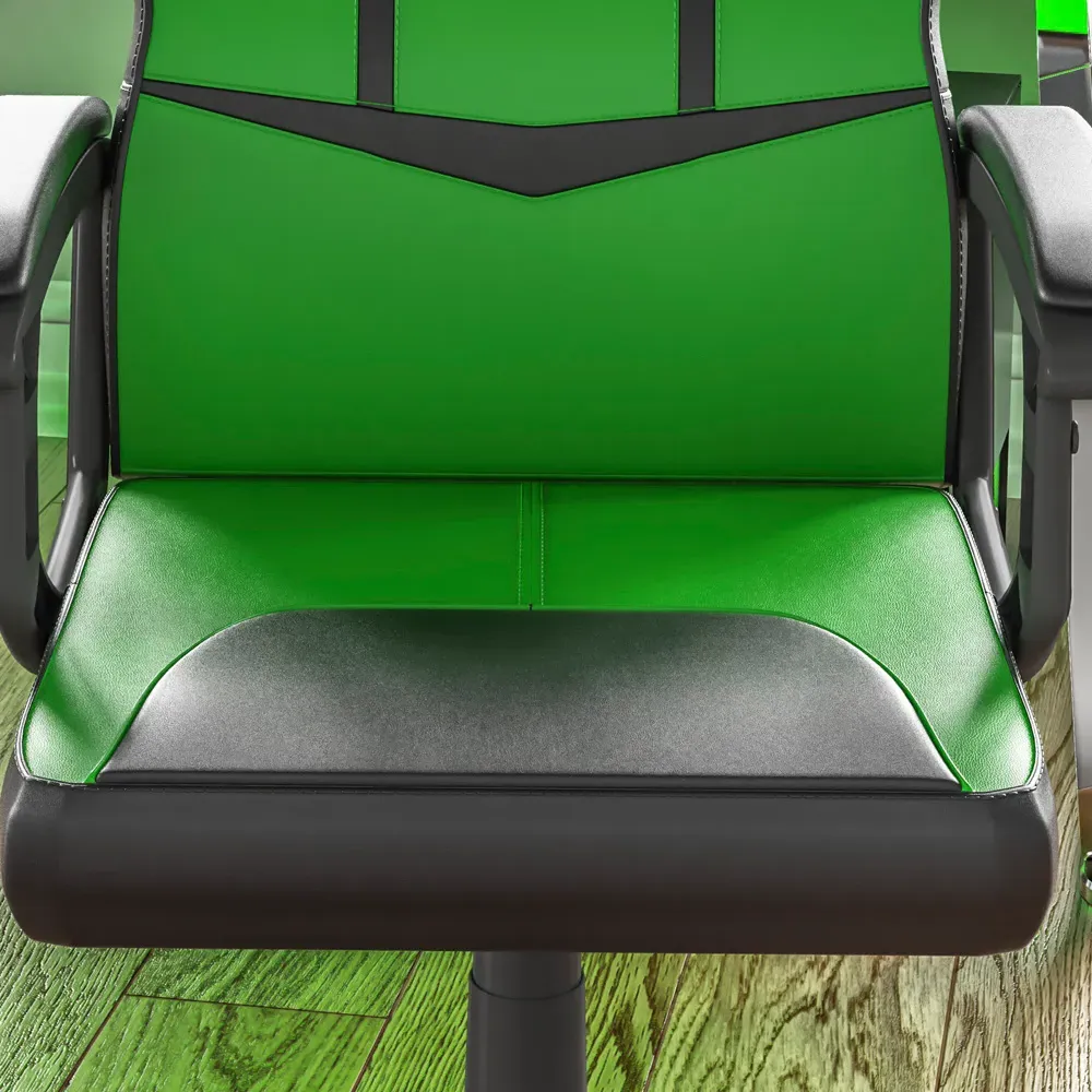 Comet Swivel Gaming Chair with Adjustable Height - Green