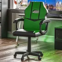 Comet Swivel Gaming Chair with Adjustable Height - Green