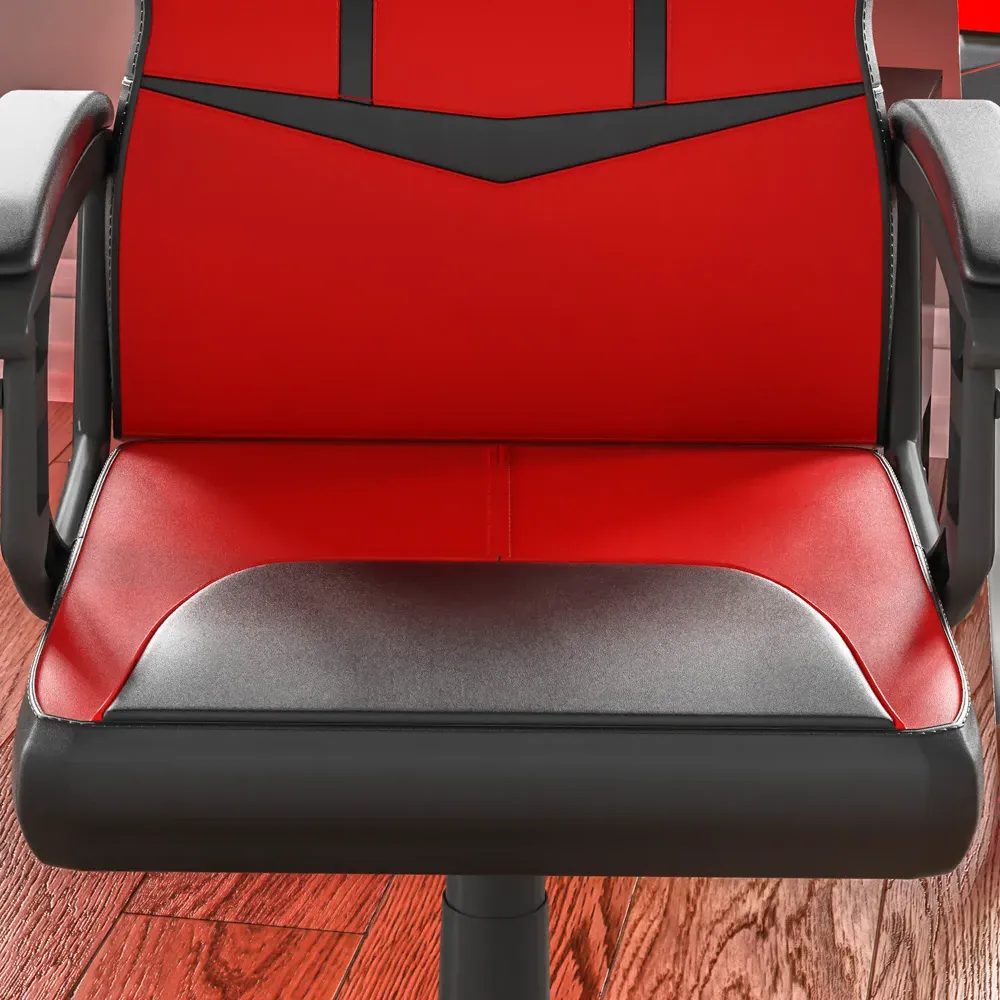 Comet Swivel Gaming Chair with Adjustable Height - Red