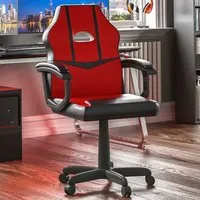 Comet Swivel Gaming Chair with Adjustable Height - Red