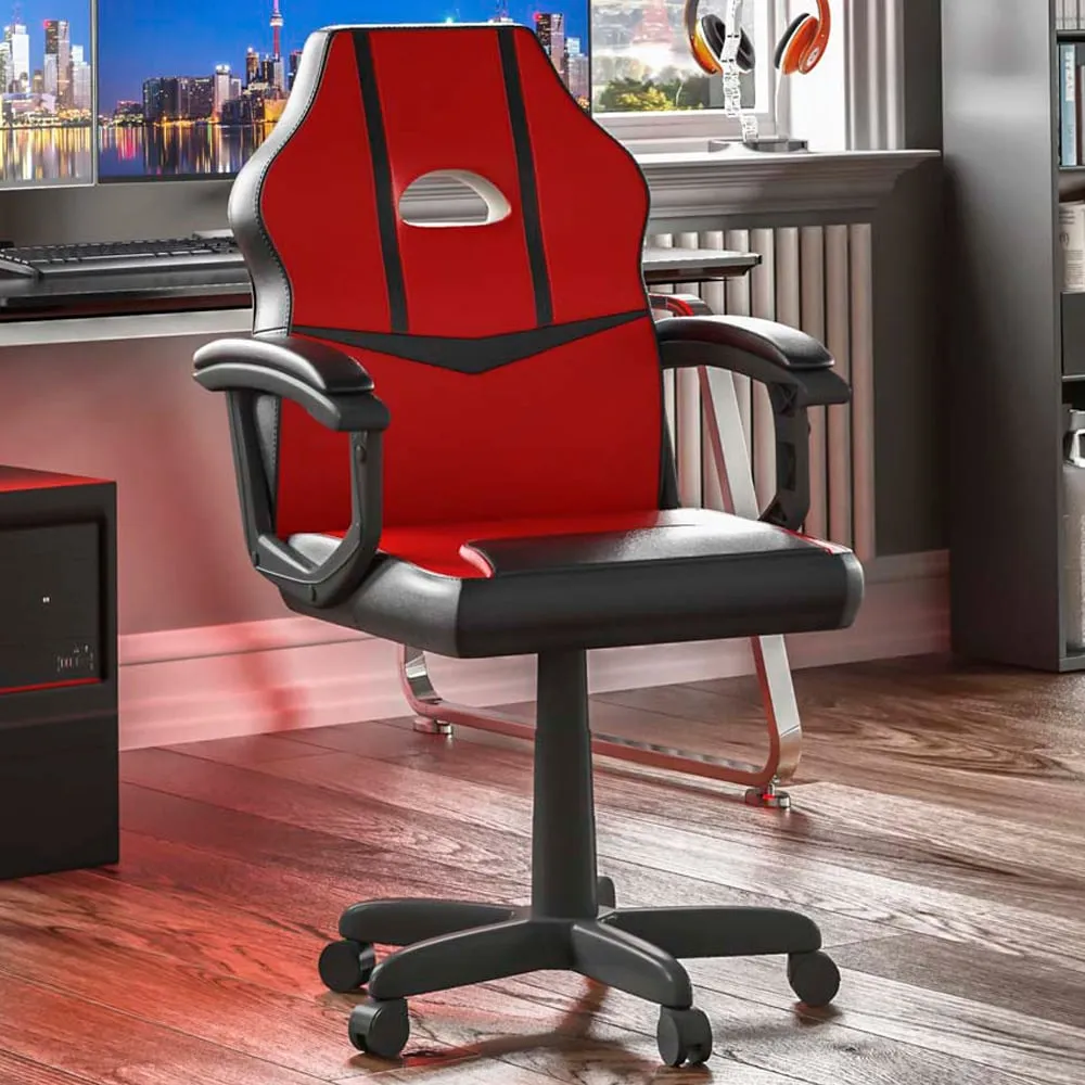 Comet Swivel Gaming Chair with Adjustable Height - Red